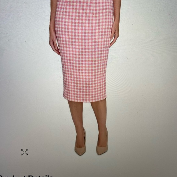 NWT TOMMY HILFIGER GINGHAM MIDI PENCIL SKIRT SIZE 4 - Picture 1 of 11